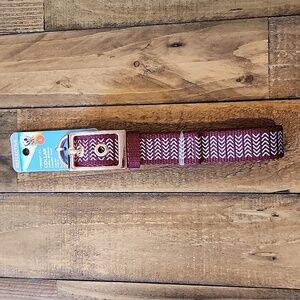 Vibrant Life Chevron Adjustable Reflective Dog Collar, Large